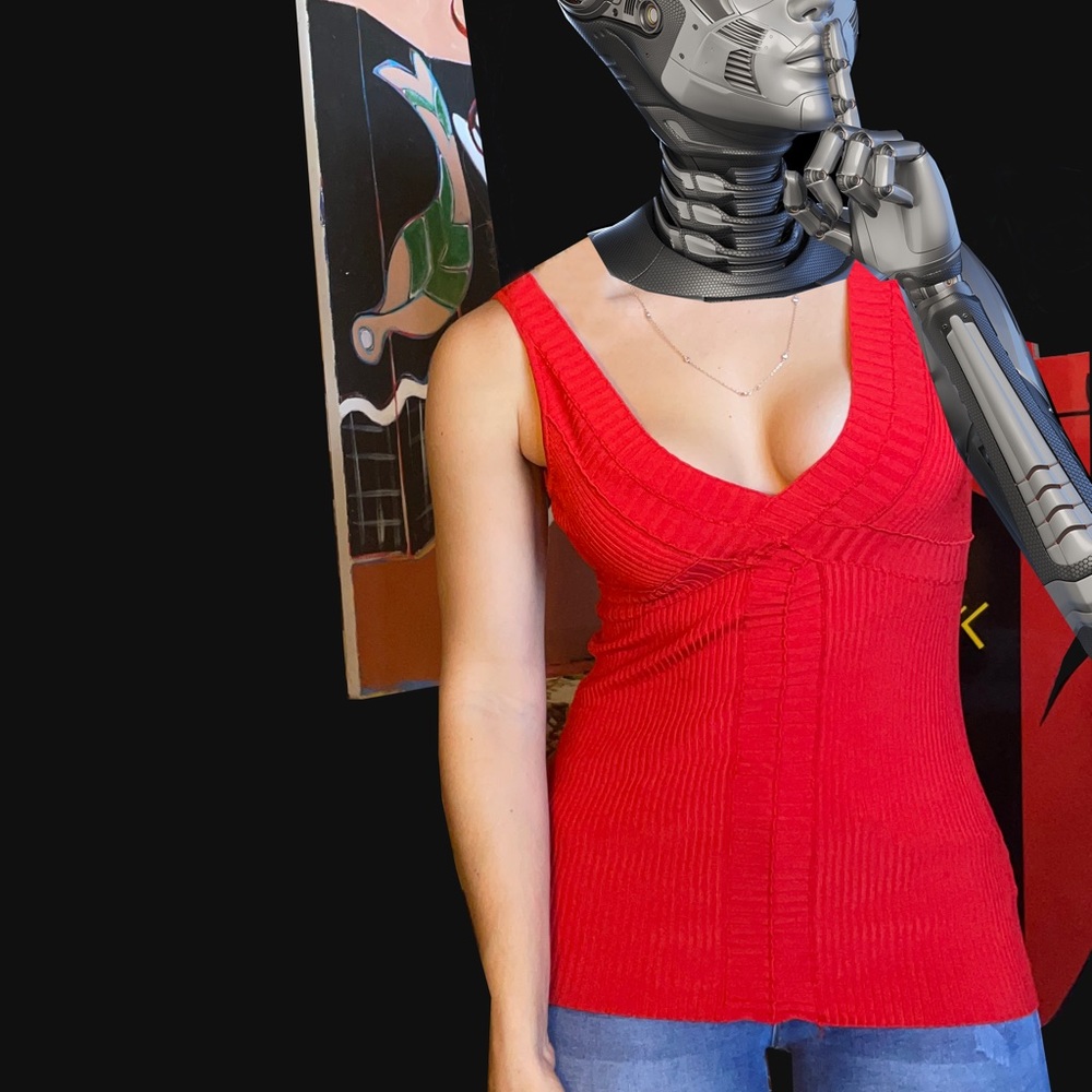 Red bandage top